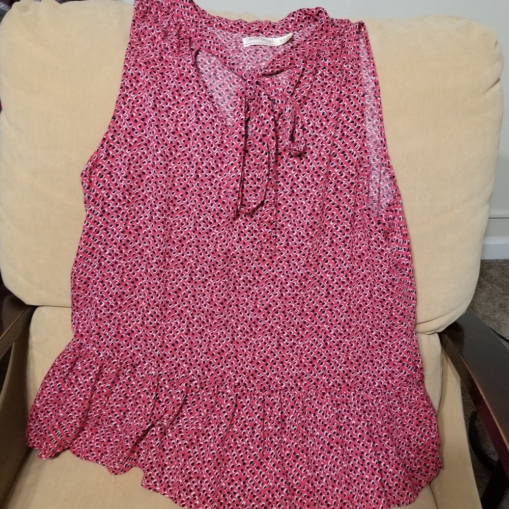 Flowy red blouse